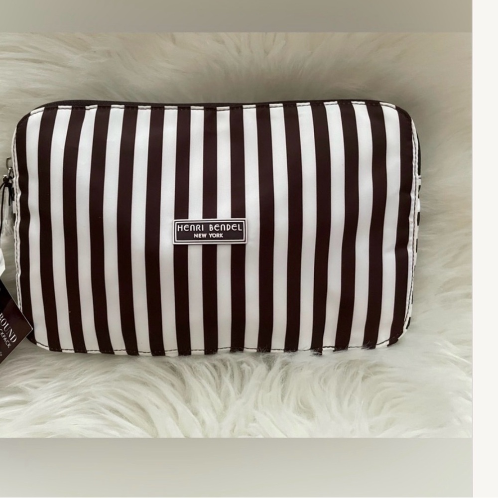 NWT Henri Bendel Brown Zip Around Packable Backpack - Picture 2 of 11